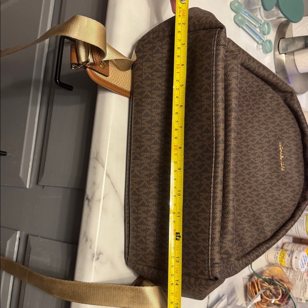 Michael Kors Brown Signature Backpack - Picture 10 of 11